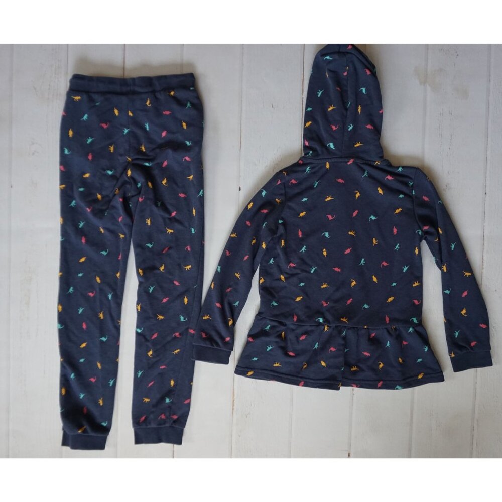Lily & Dan Girls Navy Hoodie & Joggers Set – Size M - Picture 3 of 8